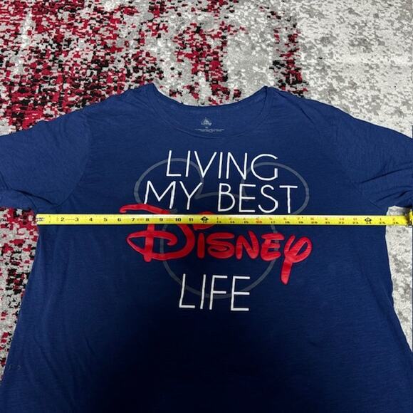 Sz 2XL Disney Official Merch Navy Blue Living My Best Disney Life Men's Shirt - Picture 5 of 12